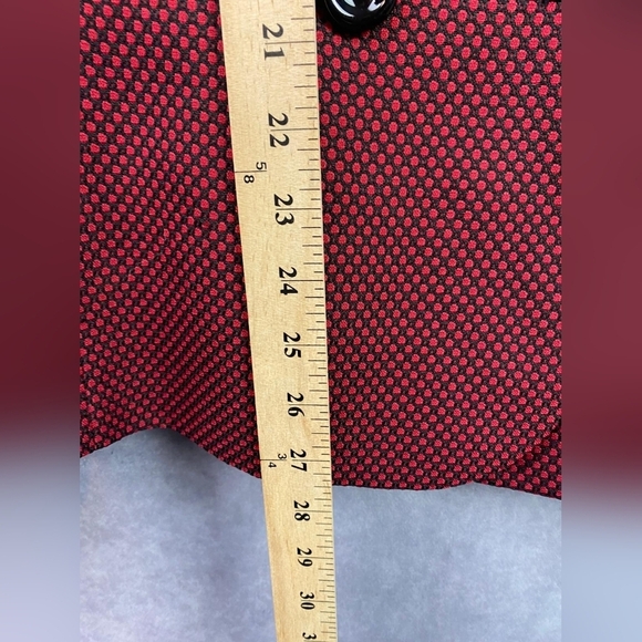 TAHARI Blazer Womens 18 Cropped Jacket Red  Polka Dot Lining Classic Career‎ - Picture 6 of 8